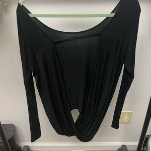 Black Namaste long sleeve t